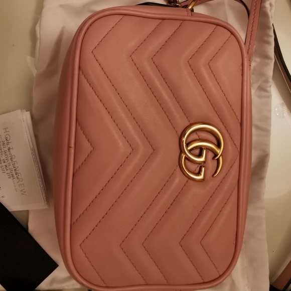 GG Marmont matelassé mini bag （pink) - Picture 4 of 5